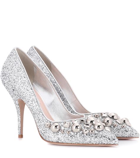 miu miu silver pumps|Women's pumps shoes .